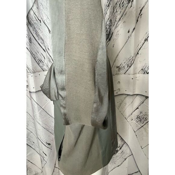 American Retro Aston Grey Leather Trim Jacket Size 40 - Picture 6 of 12